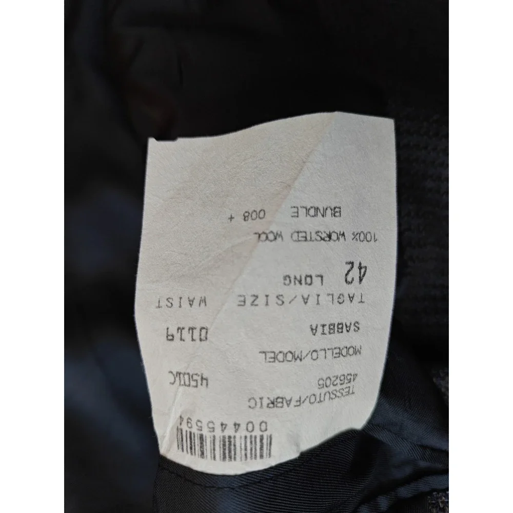 Yves St Germain Mens Wool Sports Coat 42L Blue Brown 3 Button Blazer France